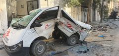 Angreb på et af Læger uden Grænsers køretøjer i Gaza i november 2023